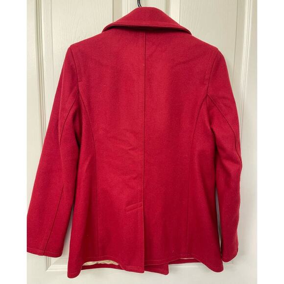 GAP XS Wool red blazer doubled breasted Peacoat classic coat - Picture 6 of 9
